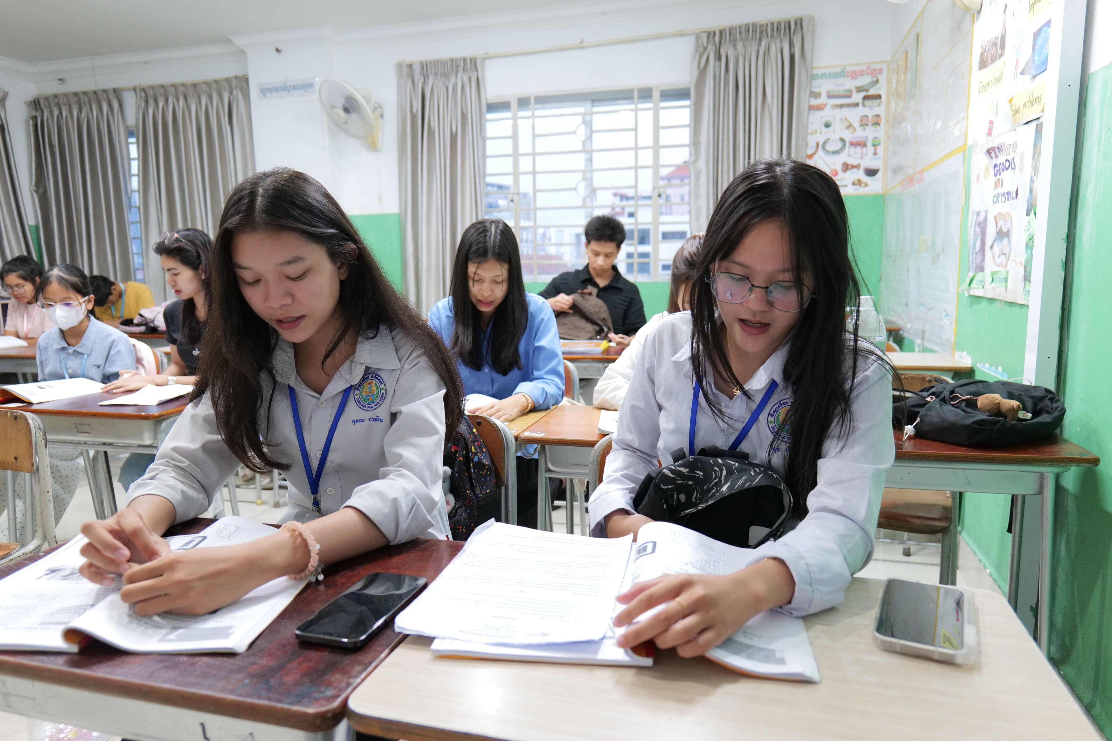 Joy School Night Class classroom and students — 2