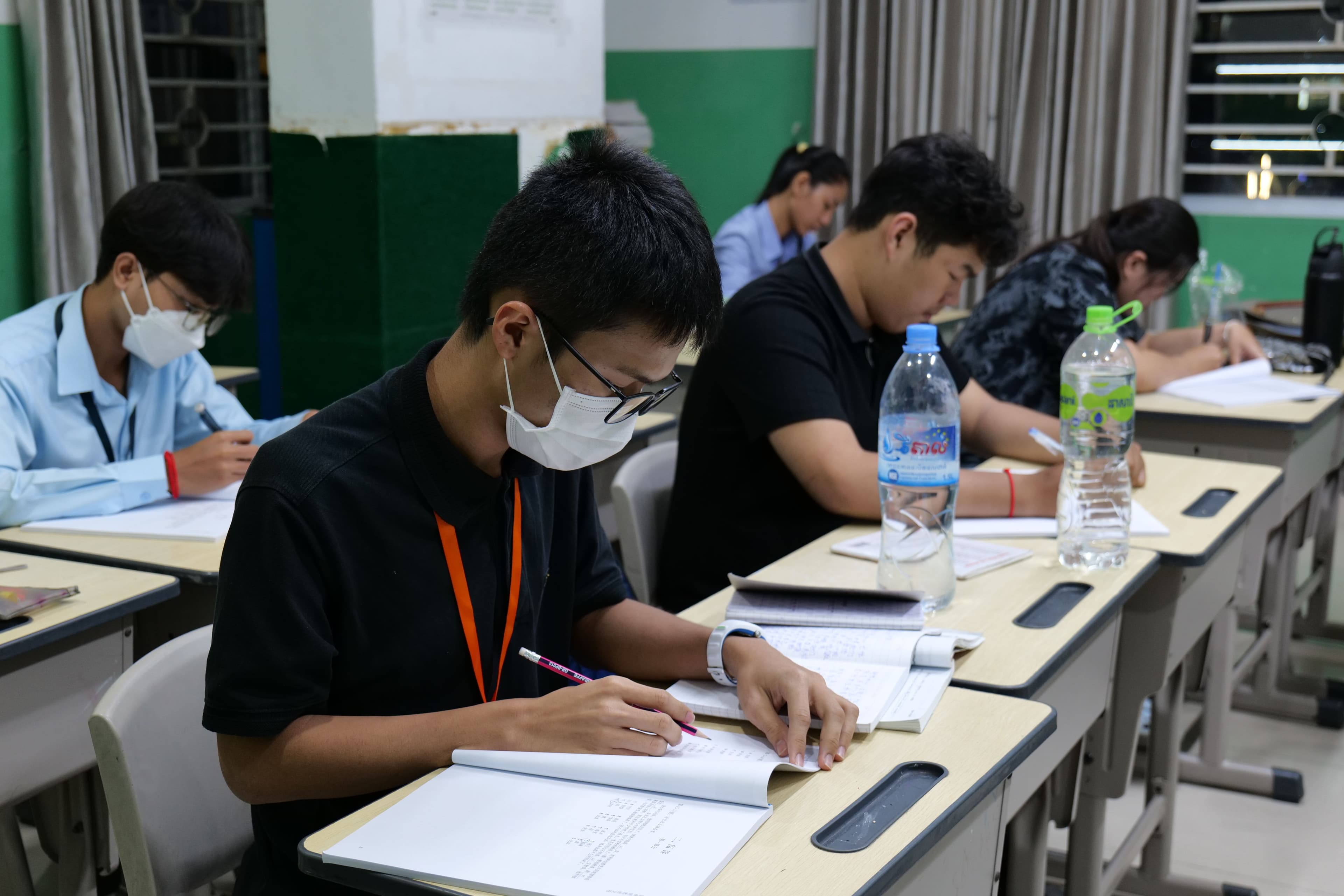 Joy School Night Class classroom and students — 9